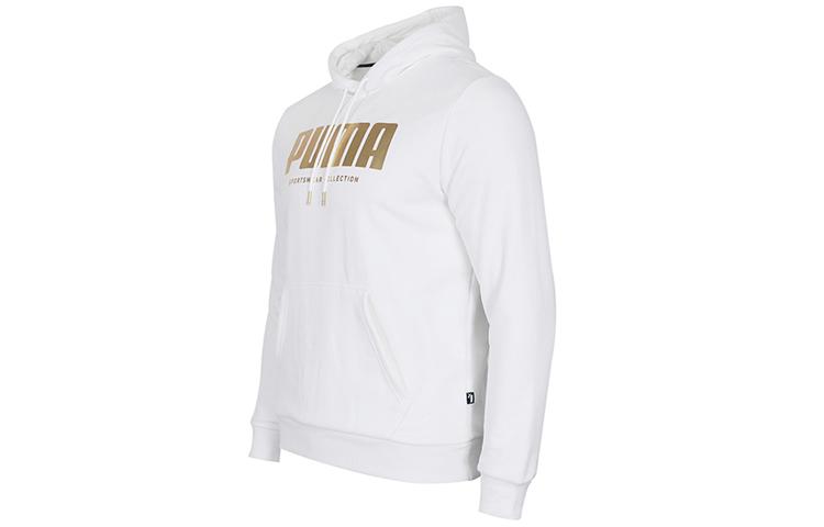 Men's PUMA Sweatshirts Men's White Hooded Moderate Other