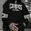 Men'sAutumn And Winter Hooded with Iconic Print - Loose Fit Streetwear Hoodie