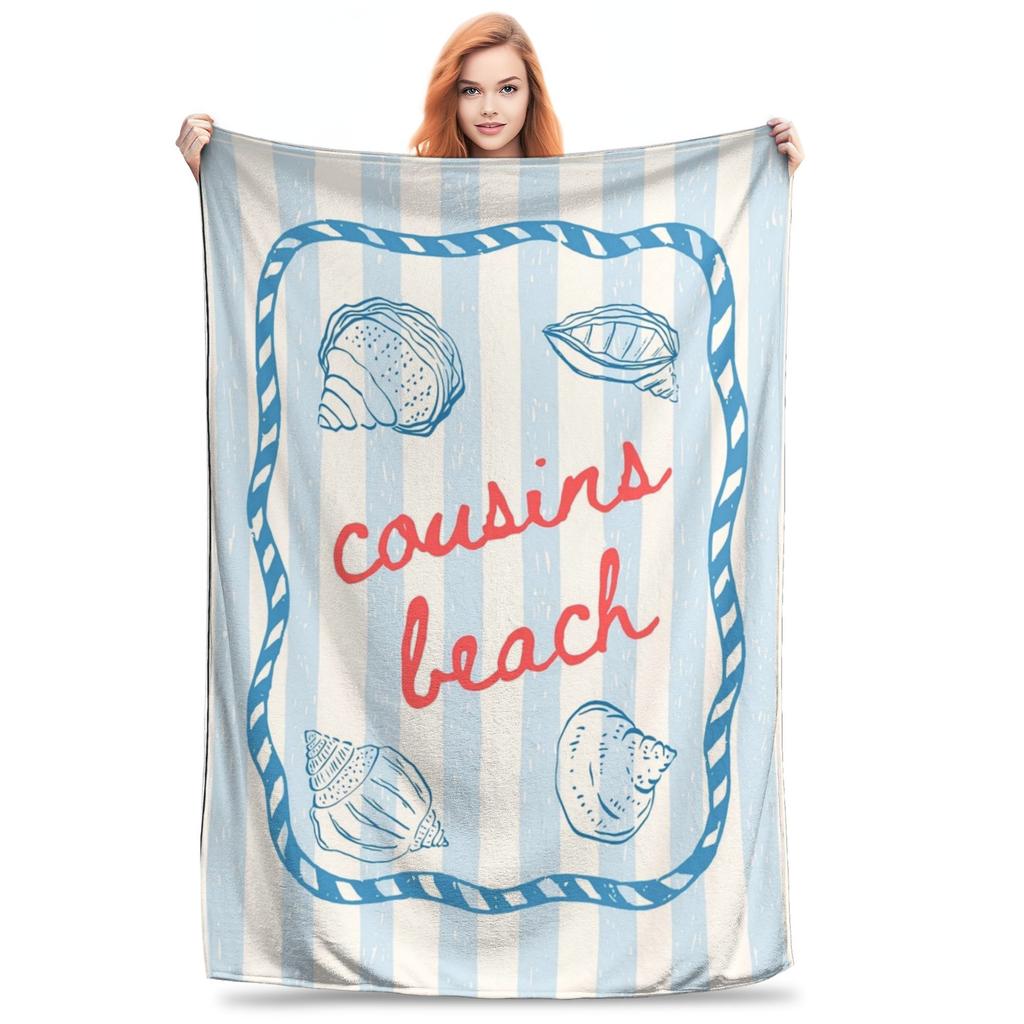 Conrad Fisher TSITP Decke Der Sommer, in dem ich hübsch wurde Plüsch Neuheit Warme Überwurfdecke für Bettwäsche Lounge Ganzjahres