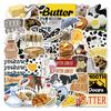50 Cartoon Ins Cow Butter Stickers Personalized Decorative Suitcase Notebook Waterproof and Removable Without Repeated Stickers