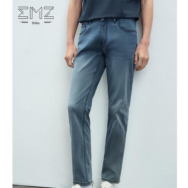 

Джинсы мужские EMZ светло-голубые прямого кроя 36