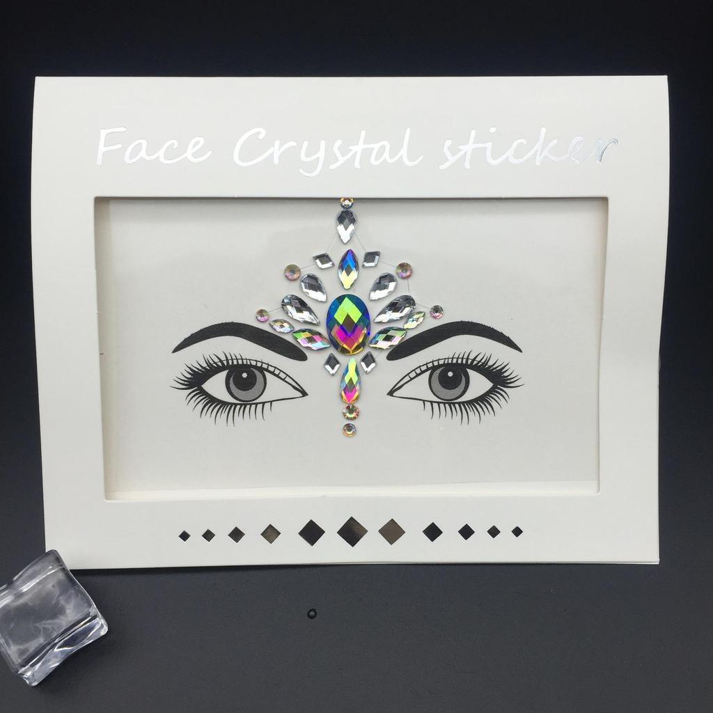 Crystal Tattoo Sticker Glitter Eyeliner Eyebrow Makeup Face Eyes Diamond Temporary Tattoo Rock Rhinestone 3D Eyeliner Stickers