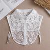 Fashion Front Tie White Fake Collar for Women Stand Detachable Collar Fake Girls Vintage Lace Ladies False Blouse Collar