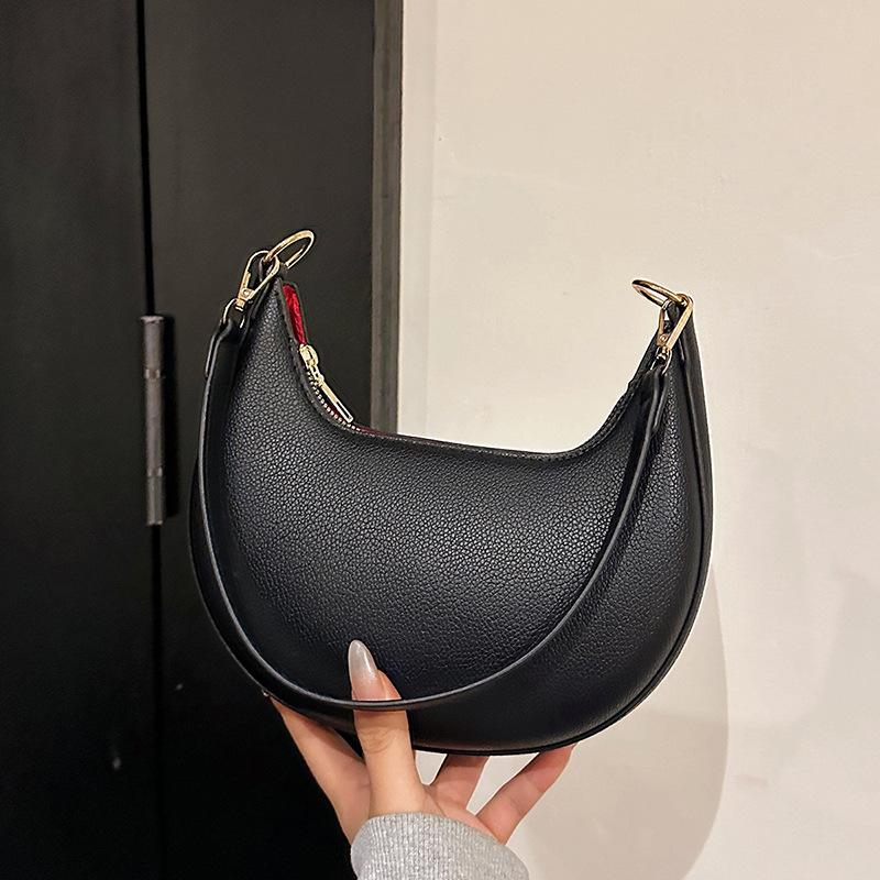 Moon Shaped Baseball Bag High-end Scratch-resistant Single Shoulder Bag for Women Shopping Gathering Weekend Trip