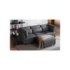 3-seater Sofa - MUVOE - Black - High Back - Lumbar Cushions - Removable Footrest