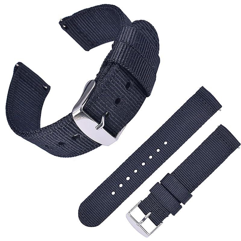 

[SensaBliss] nylon watch band military watch replacement band watch band 22mm Two-piece nylon belt made of cloth waterproof smart watch band belt