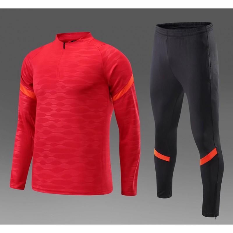 Kids Adult Soccer Uniform Set Long Sleeve Training Match Jersey Kit Sportswear