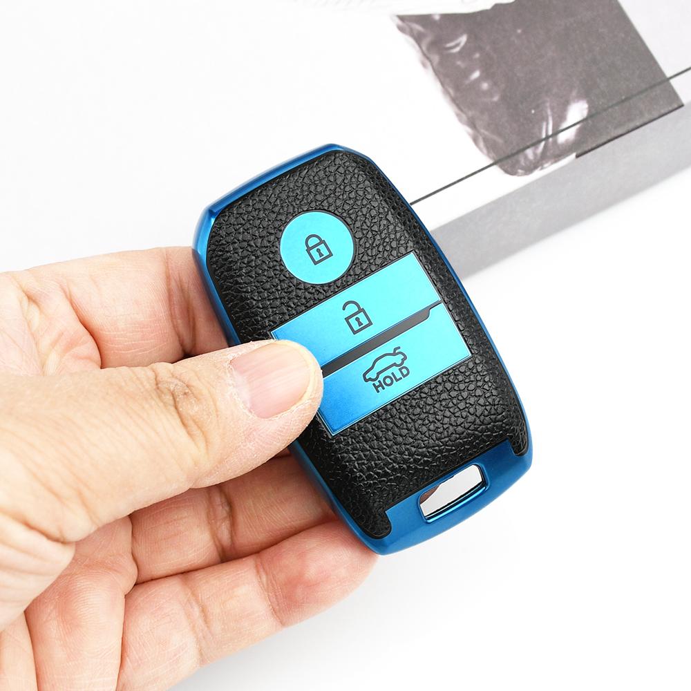 Leather TPU Car Key Bag Case Keyless Shell Protector for Kia K3 KX3 K4 K5 Ceed Sorento Ceed Rio Rio5 Sportage R Cerato Optima