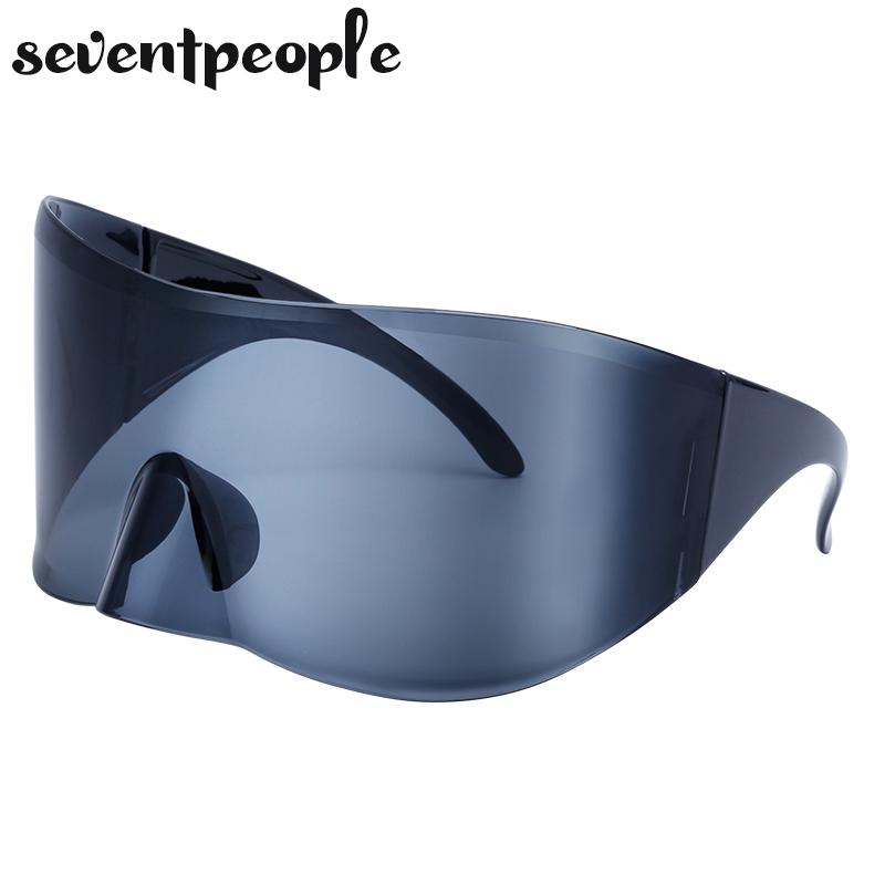 

Солнцезащитные очки-маска прямоугольной формы Женские Мужские 2024 Дизайнерский бренд класса люкс Панк Солнцезащитные очки Стимпанк Y2k Солнцезащитные очки Оверсайз Щитки-очки With screwdriver