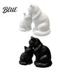 Kompaktes Nachttisch-Ornament 3D-gedruckte Katzenfigur Niedliche Mutter und Kätzchen Statue Retro-Stil Raumdekor Minimalistische Tierfigur für Zuhause Büro Schreibtisch