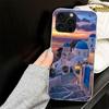 Greece In Summer Santorini Case for iPhone 13 12 Mini 11 Pro Max Soft Phone Cover X XS XR 7 SE 8 Plus 6 6S 5 5S Silicone Black C