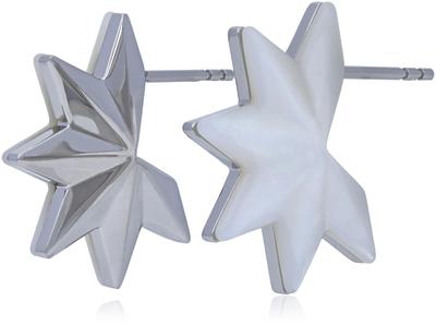 Skagen Stainless Steel Danish Star Hoop SKJ1777040 Women's & Mother-of-Pearl Earrings,