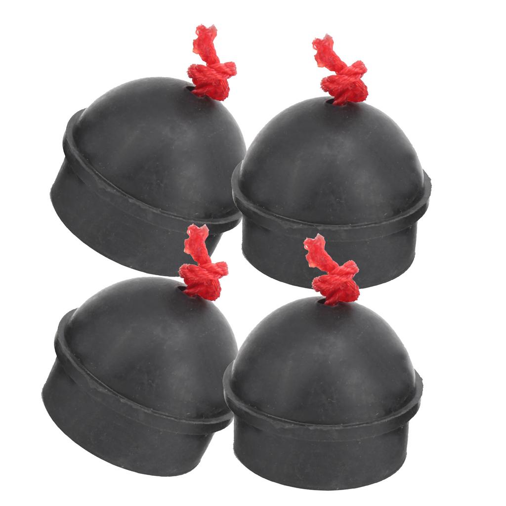 4pcs Cue Chalk Holder Pocket Rubber Billiard Pool Chalk Holders with Cord AccessoryBlack