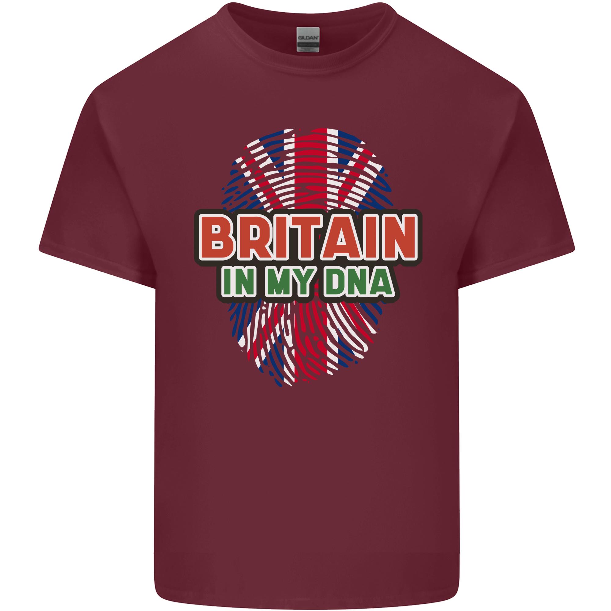 Britain Is In My Dna Union Jack Flag Uk Unisexs Light Cotton Tshirt S