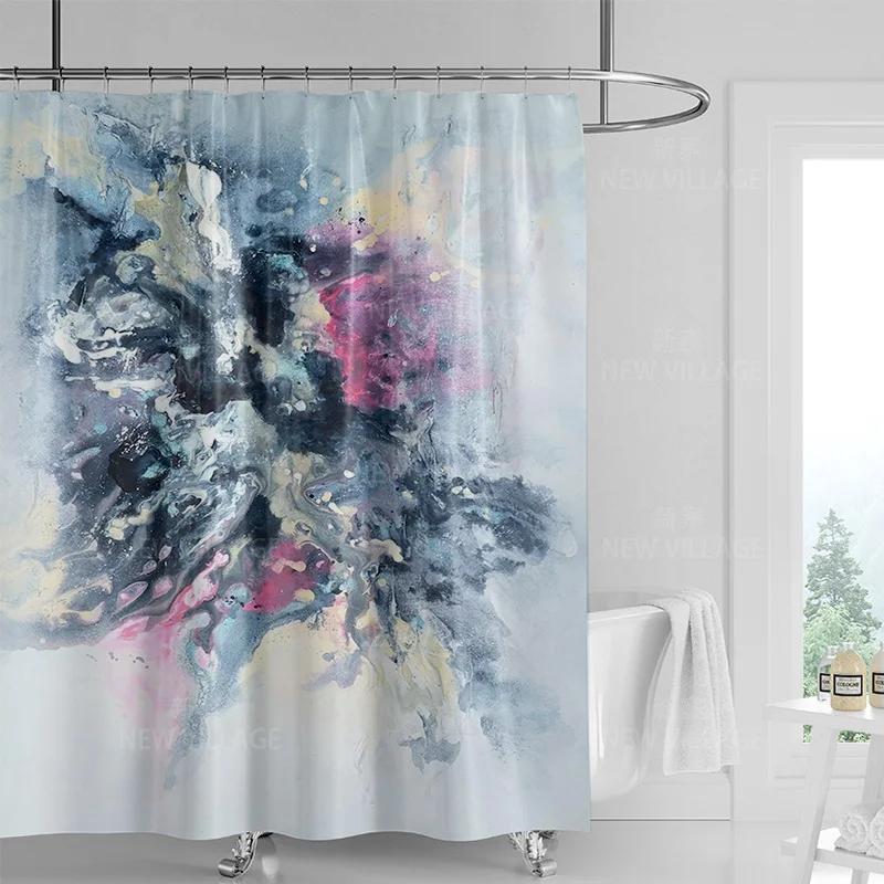 Nowoczesna Sztuka Graffiti Zasłona Prysznicowa garnitur Wodoodporna Zasłona 12 Haczyk Styl Skandynawski Łazienka Wanna Podwójnego Użytku Zasłona Prysznicowa