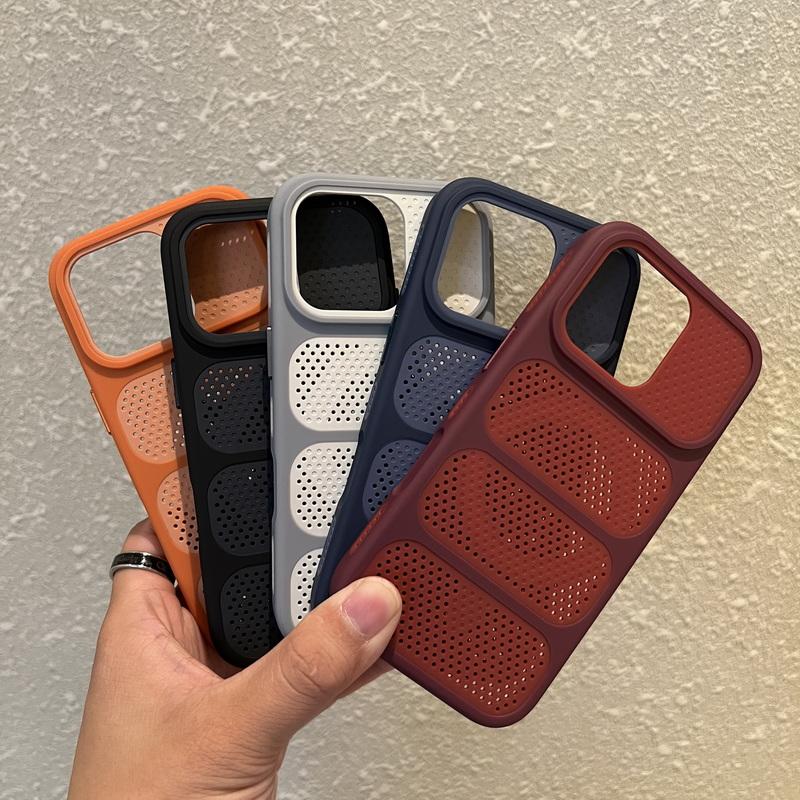 Magnetic Heat Dissipation Case For iPhone 17 Pro Max 16 15 14 13 Pro Max Luxury Cooling Hole Design Hybrid ShockProof Hard Case Cover