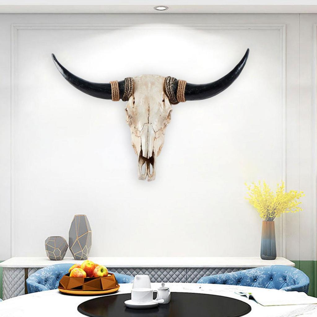 Decorative Animal Heads Wall Art Featuring Cow for Living Room