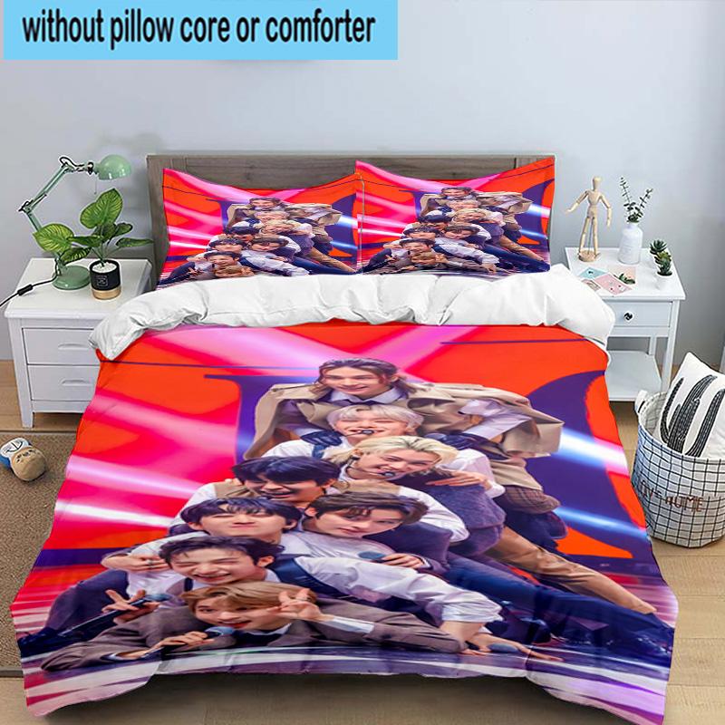3PCS K-pop Group Poses 3pcs Bedding,Including 3PCS Duvet Cover And 2pcs Pillowcases Perfect for Christmas,Ideal for Bedroom, Dormitory