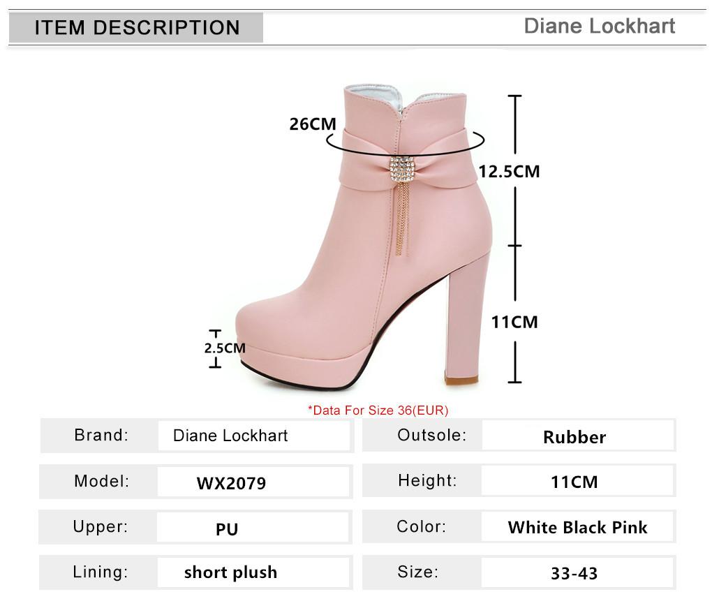 Fashion Elegant Short Boots Autumn Winter Shoes Women's Ankle Boot Platform Sweet Black White Pink Heeled FRINGE Party Dance Shoes Ladie