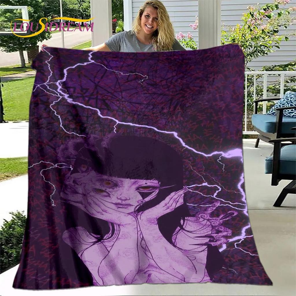 Junji Ito Tomie Kawakami Ghost Soft Plush Blanket,Flannel Blanket Throw Blanket for Living Room Bedroom Bed Sofa Picnic Cover