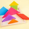 Wooden Tangram Puzzles For Kids With 7 Colored Pieces,Educational Brain Teaser Learning Toy For Boys And Girls Fun Party Favor