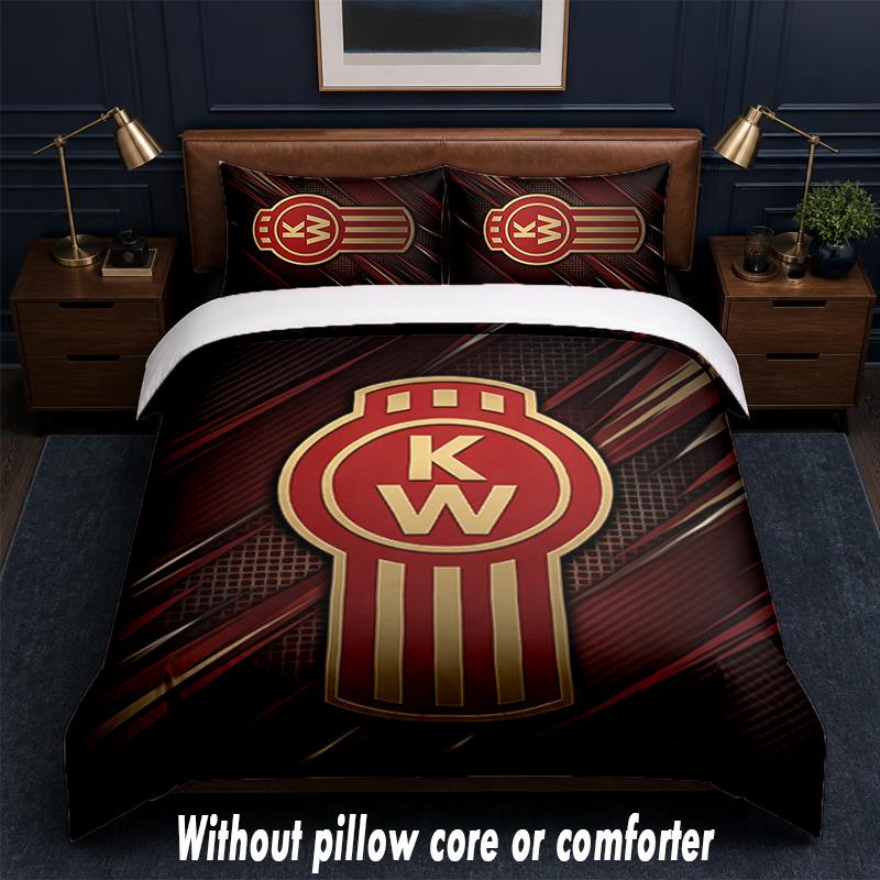 Kenworth Design Bed Bedding Set 1 Duvet Cover + 2 Pillowcases Soft Breathable Household Bed Linens
