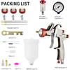 Air Spray Gun Car Paint Sprayer with 1.3/1.5/1.7mm Nozzles & Air Regulator Automotive R500 Paint Gun Sprayer for House Painting,Car,Furniture