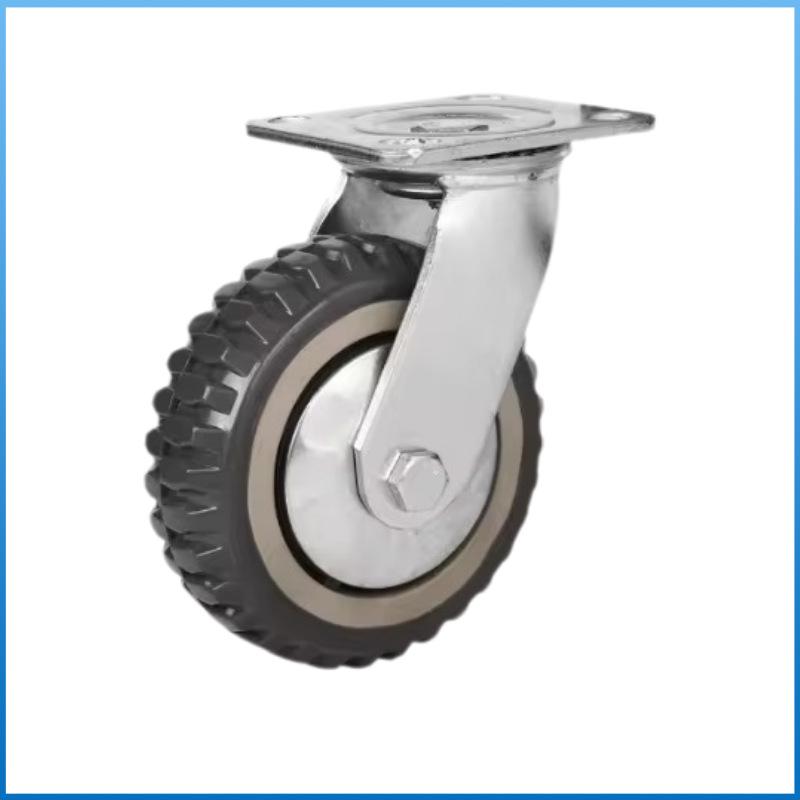 Heavy Duty Swivel Caster Wheels - 4, 5, 6, 8 Inch Gray Industrial Cart Equipment