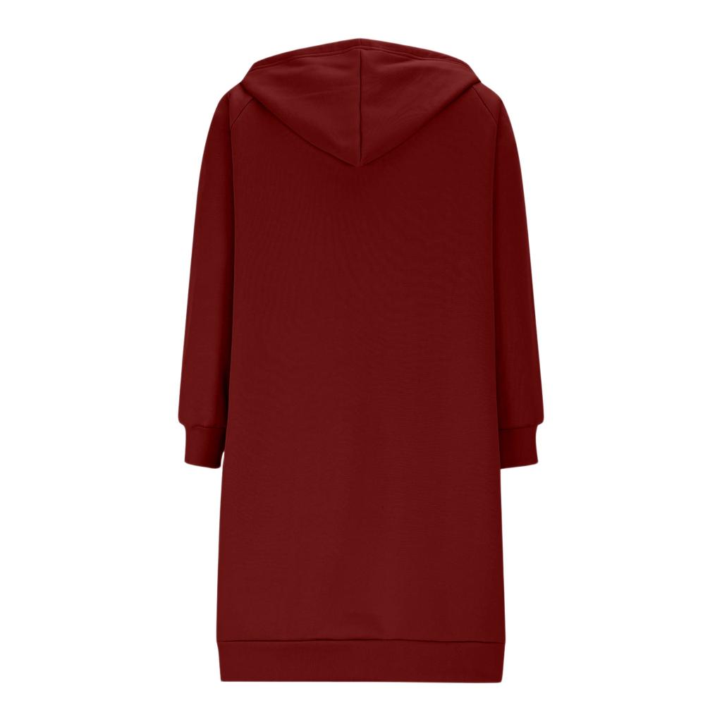 Women's Fashion Raglan Sleeve Long-Sleeve Casual Jacket With Zipper Hoodie