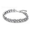 Adjustable Round Bead Bracelet S925 Pure Silver Heart Snake Bone Bracelet Charm DIY Accessories For Women's Gifts