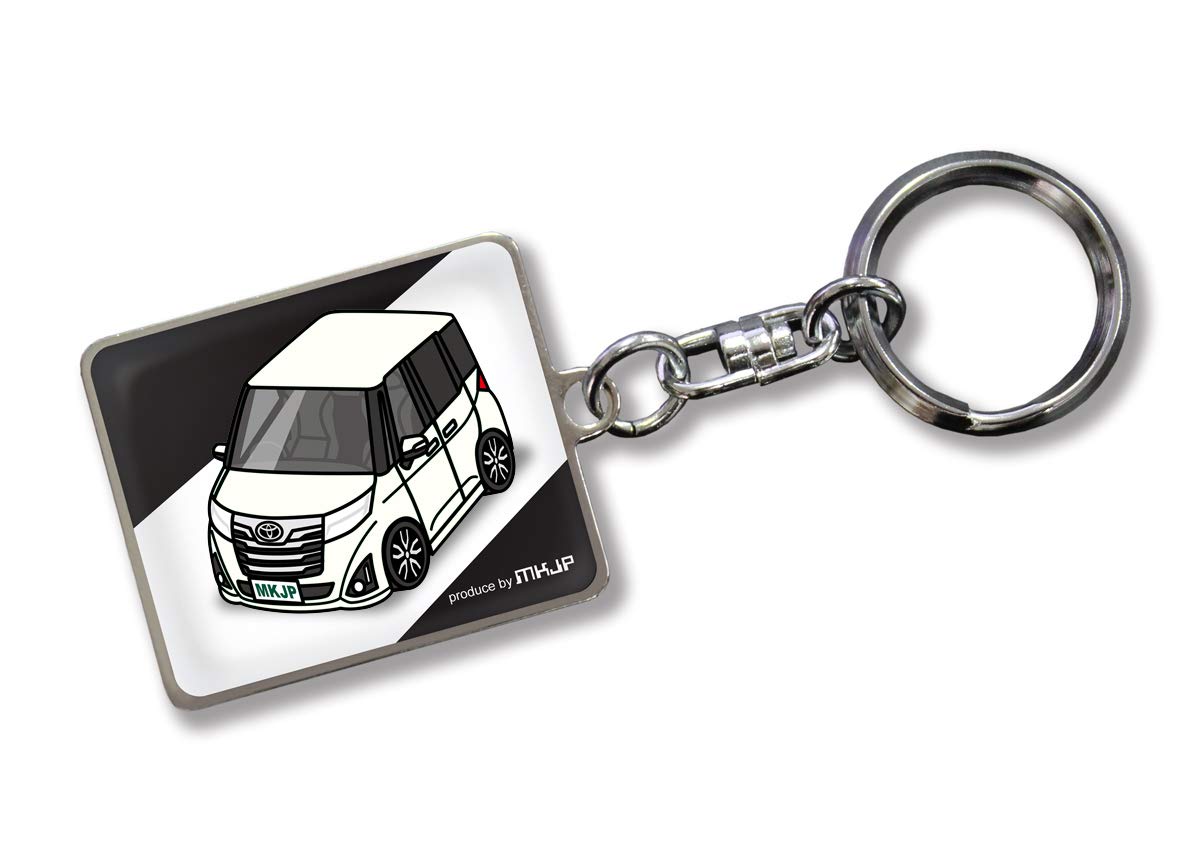 

MKJP Custom Keychain Toyota Roomy M900A M910A Black Car White Base Color белый