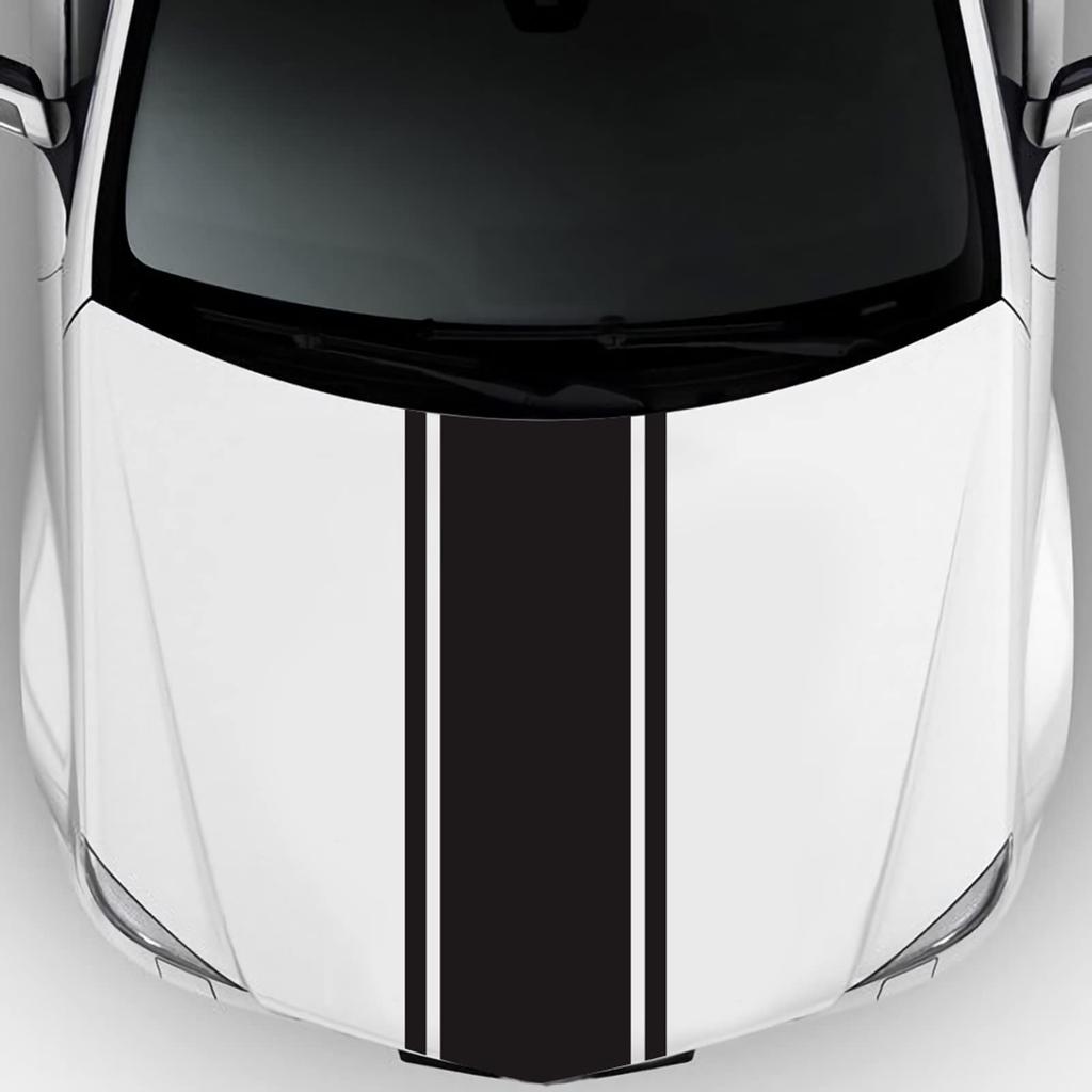 Xtahdge Car Hood Stripe Sticker Universal Auto Racing Stripe Body Side Vinyl Correction Stripe Decal Decoration