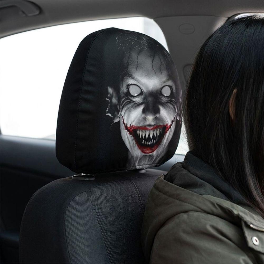 2 Stück Komfortable Halloween Auto Kopfstützenbezug Automobil Sitz Kopfstützenbezug Ganzjahresnutzung