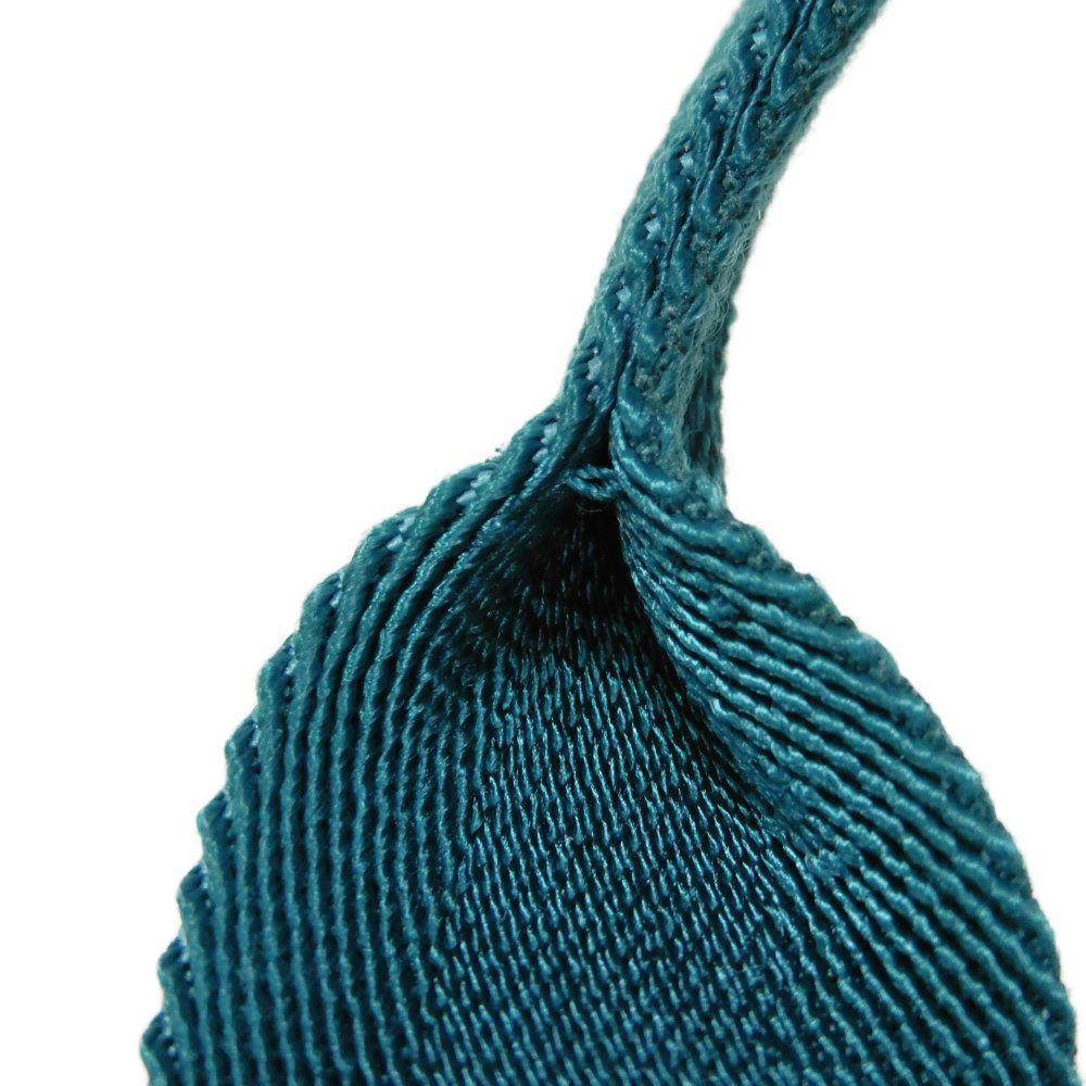 Used 9539 ME MYSELF & I Tote Bag 605831 7924 Emerald Green TIFFANY & Co. Blue Green White Logo Straw Natural Kids from