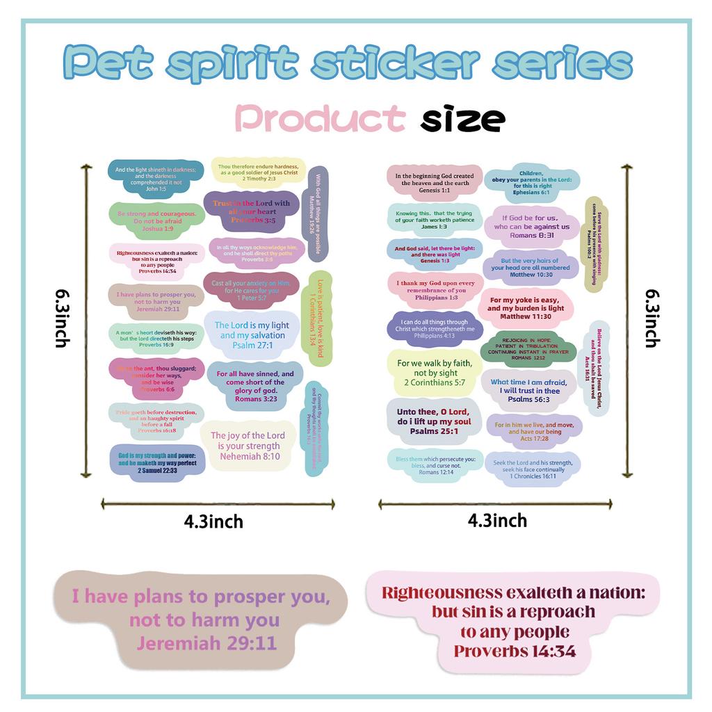 8 Cartoon Colored Script Stickers Can DIY Hand Account Small Card Mobile Phone Case Water Cup Stickers