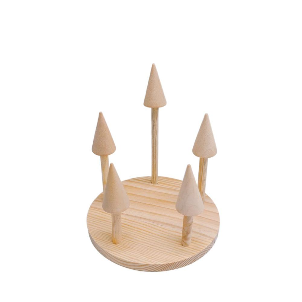 Wood Finger Rings Holder Modern Ring Storage Rack Bangle Storage Tray  Bracelets Necklace Earrings