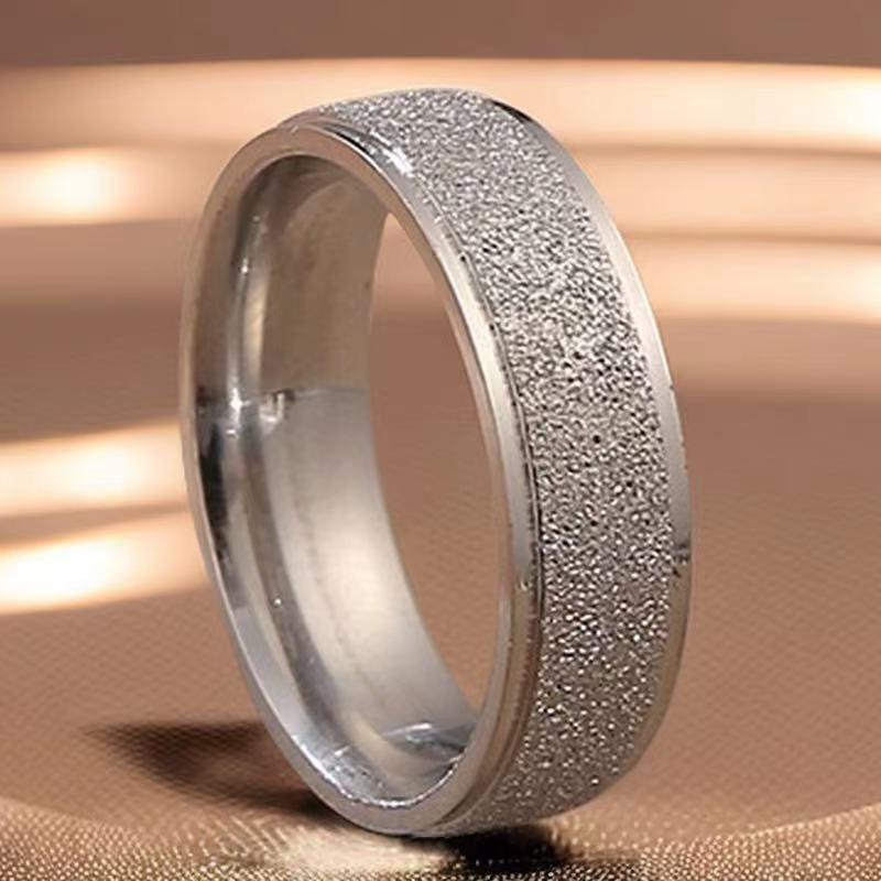 

Женское простое модное матовое кольцо для пары из титановой стали Size 5