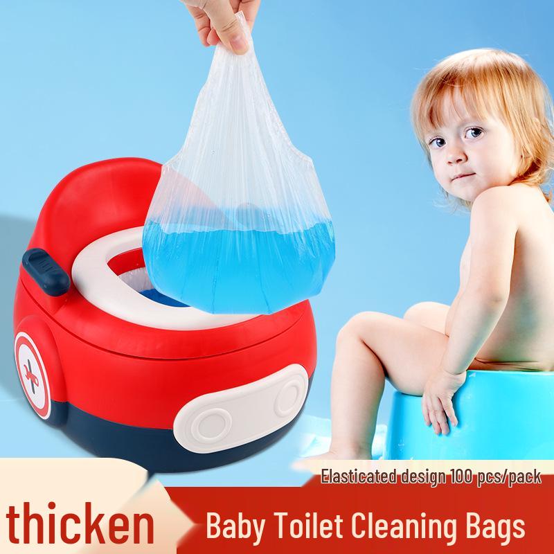 Disposable Thickened Baby Toilet Bags - Large, Portable, Foldable, and Leak-Proof