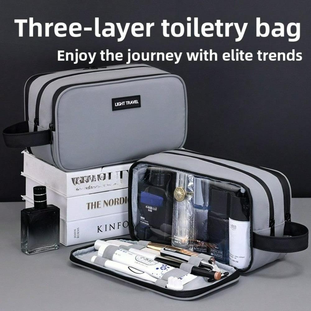 Large capacity men's toilet bag travel portable high-end cosmetic storage bag