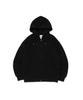 Le Custom The Essential Oversized Two-Way Fleece-Lined Zip-Up Hoodie (Black)
