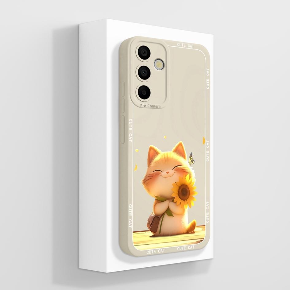 Phone Case For Samsung A15 A16 A26 A36 A56 M15 Fashion Aesthetic Butterfly Lightweight Soft Screen Protector Liquid Silicone Couples Cover For Samsung