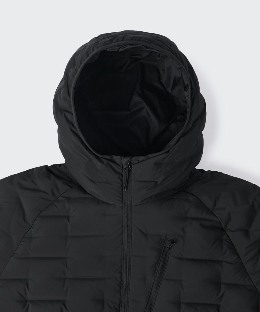 Musinsa Standard Brick Line Hooded Light Down Jacket [Black]