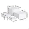 4x Buffet Riser Cube Display Nesting Acrylic Cake Food Stand for Candy Brunch