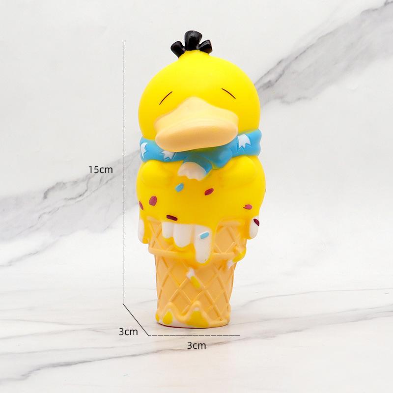 1 Piece Anime Ice Cream Pikachu Pokemon Figure Model Gifts Collectible Figurines for Kids About 15cm
