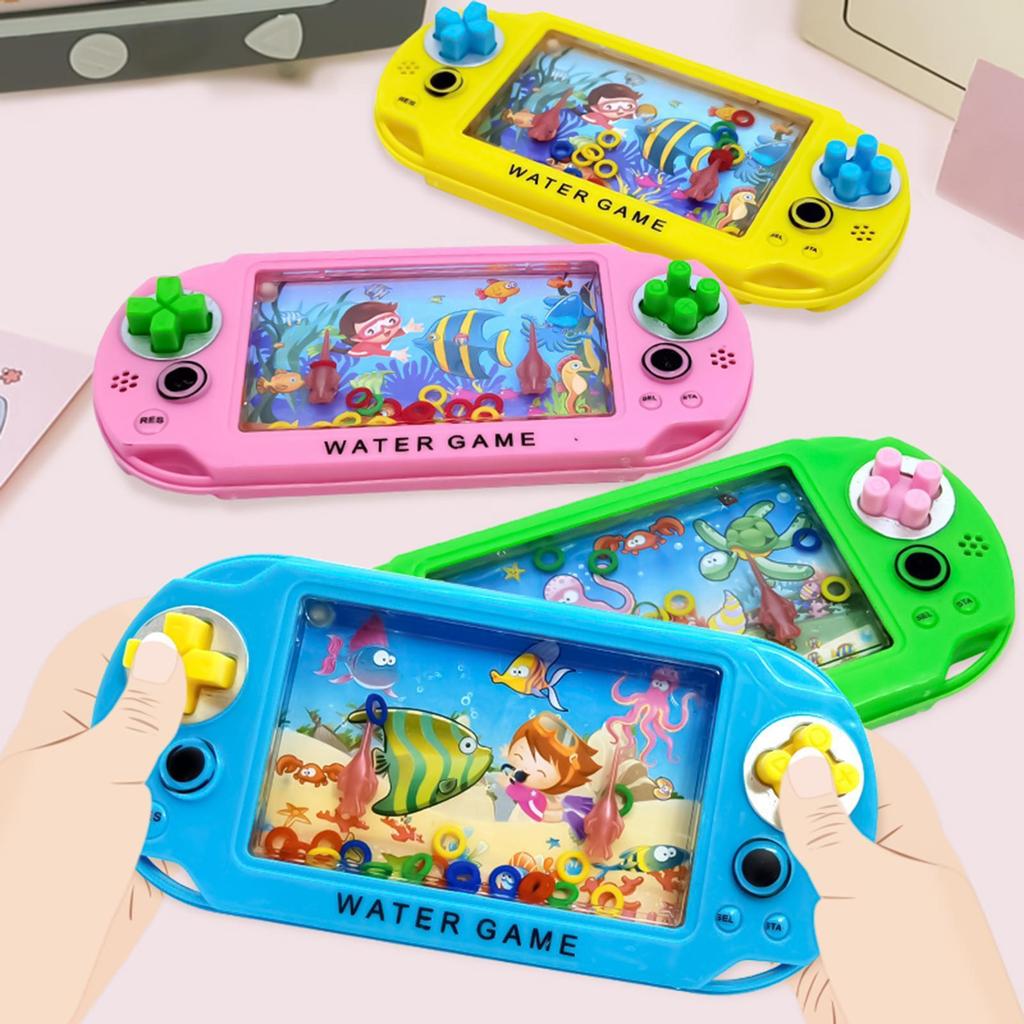 Handheld Cartoon Rings Toss Water Game Colorful Design Relaxing Toy for Car Travel Picnic Home Children's Day Gifts