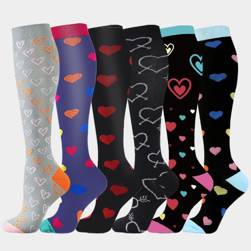 Unisex 6 Paar Kompressionssocken-Set zum Laufen & Radfahren