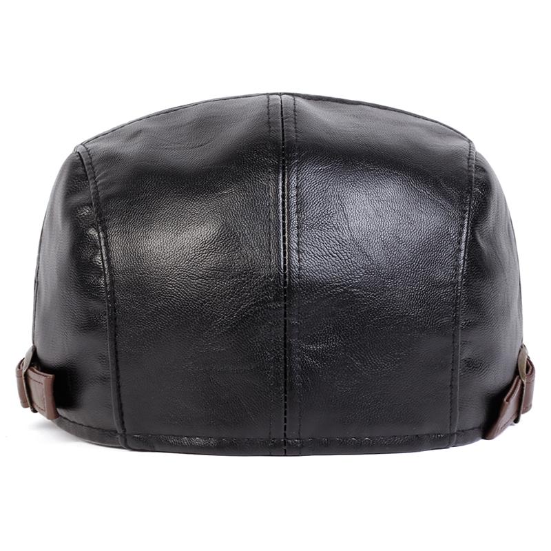 Newsboy Brand Latest Fresh Leather PU Faux School Old Vintage Men Caps Jamont Labeling British Painters Hats Spring Autumn Side Adjustable Flat Cap