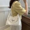 2024 Fashion Canvas Tote Bag With Zipper Street Style For Everyday Use