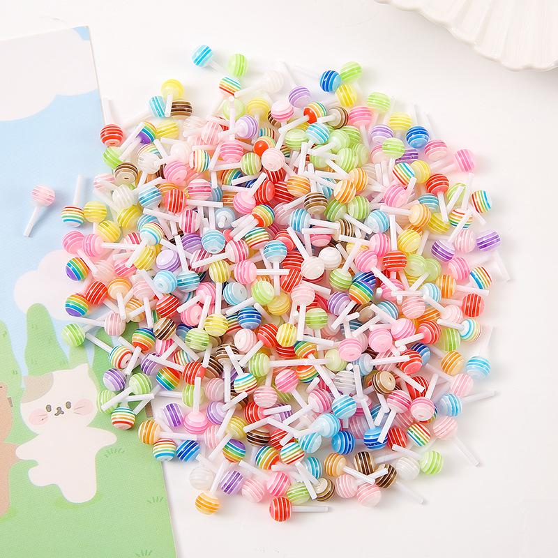 Mini 3D Candy Lollipop Nail Art Resin Accessories