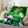 1pc Green Lantern Ring Flannel Throw Blanket Soft, Warm & Cozy for Couch, Bed, Office, and Travel Versatile All Season Gift, Christmas present